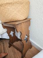 Houten Krukje / Plantenstandaard, Gebruikt, Bruin, Vintage, Ophalen of Verzenden