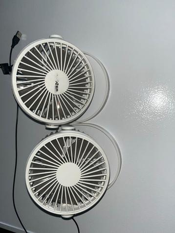Dubbele USB ventilator - Wit beschikbaar voor biedingen