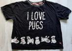 "I Love Pugs"  Shirt  mt. S., Ophalen of Verzenden, Zo goed als nieuw, Maat 36 (S), Zwart