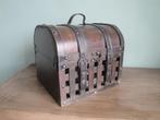 LEUKE OUDE BROCANTE KOLONIALE HOUTEN KOFFER, Huis en Inrichting, Minder dan 50 cm, Gebruikt, Minder dan 50 cm, Ophalen of Verzenden