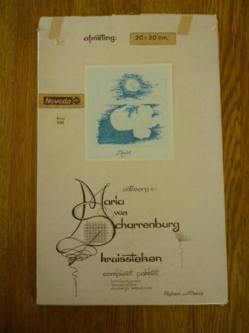 Neveda borduurpakket Maria van Scharrenburg Nacht 20x20 cm, Hobby en Vrije tijd, Borduren en Borduurmachines, Nieuw, Borduurpakket