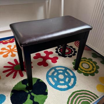 Klassieke Pianobankje bruin/zwart - 56x30x50 cm beschikbaar voor biedingen