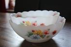 2 vintage schalen schaal Arcopal France jaren 70 anemonen, Ophalen of Verzenden, Overige stijlen, Glas, Schaal of Schalen