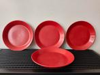 Iittala Teema 4x ossenbloedrode bordjes, 21,5 cm, Huis en Inrichting, Gebruikt, Ophalen of Verzenden, Bord(en), Effen