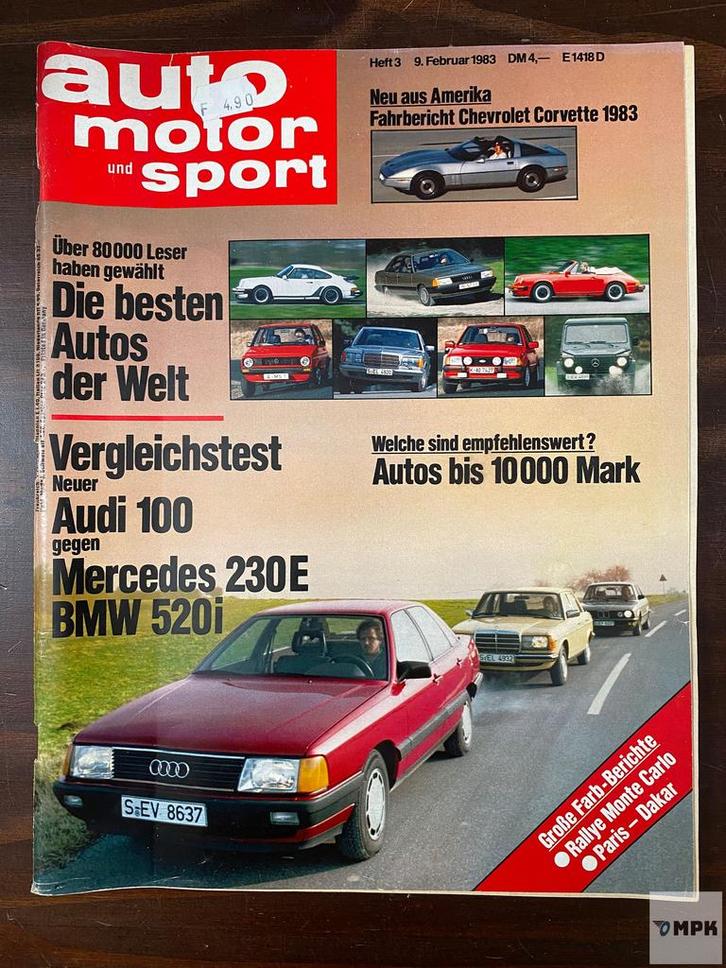 Magazine Auto Motor Und Sport #3 1983 Duits, Boeken, Auto's | Folders en Tijdschriften, Gelezen, Ophalen of Verzenden