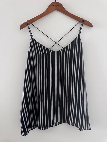 H&M gestreepte satijnen zomerse top maat 44 beschikbaar voor biedingen