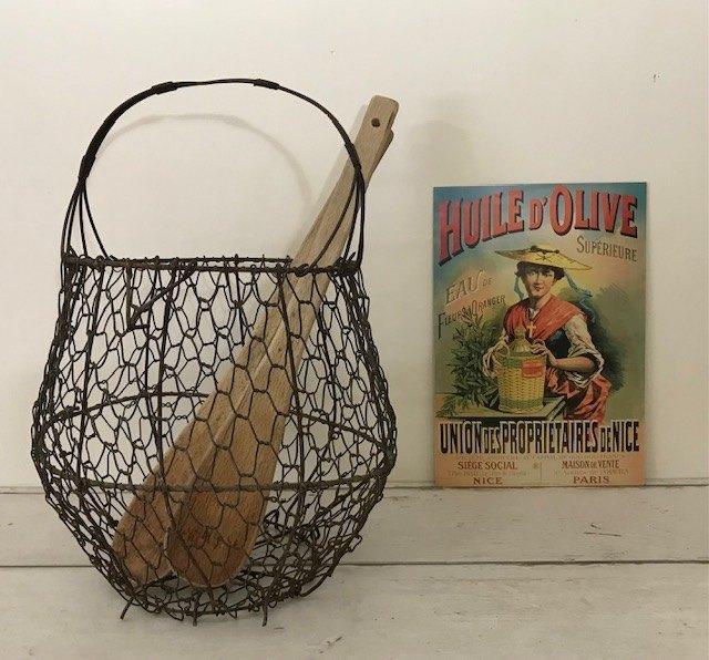 Vintage spatel pollepel stevig formaat, Ophalen of Verzenden