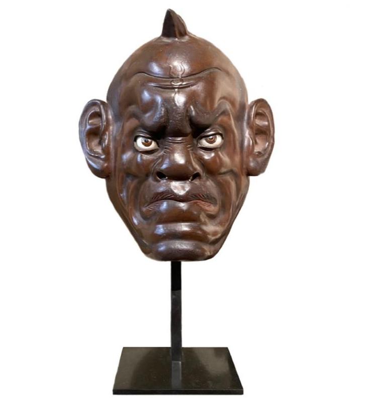 19e-eeuwse Japanse Meiji Iki-masker, Antiek en Kunst, Kunst | Niet-Westerse kunst, Ophalen of Verzenden
