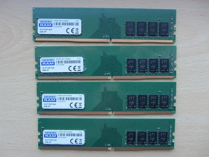 4x HP 4GB PC4-17000 DDR4-2133MHz non-ECC Unbuffered CL15, Computers en Software, RAM geheugen, Zo goed als nieuw, Desktop, 4 GB