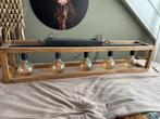 Massieve mangohouten hanglamp, Huis en Inrichting, Lampen | Hanglampen, Ophalen, Zo goed als nieuw, Hout