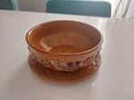 Fruit uitlekschaal met onderbord. Met fruit gedecoreerd., Huis en Inrichting, Keuken | Servies, Gebruikt, Keramiek, Ophalen of Verzenden