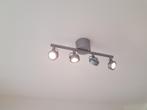 Moderne zilvergrijze  opbouwspots, Ophalen of Verzenden, Gebruikt, Modern, Plafondspot of Wandspot