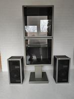 Set #2 AKAI Cube + Speakers in Grey vintage, Gebruikt, Ophalen