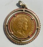 GOUDEN TIENTJE 1912 IN HANGER VAN GOUD, Ophalen of Verzenden, Zo goed als nieuw, Goud, Overige voorstellingen