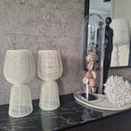 Creme metalen windlichten kaarsenstandaards | light & living, Huis en Inrichting, 25 tot 50 cm, Nieuw, Ophalen of Verzenden, X