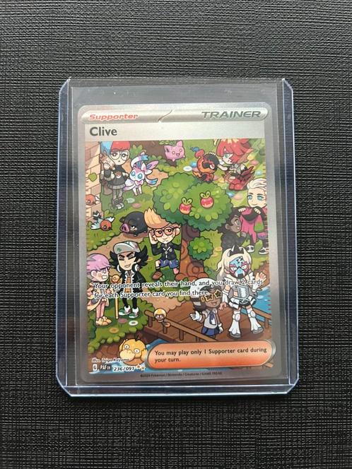 Clive 236/091 Pokémon Kaart, Hobby en Vrije tijd, Verzamelkaartspellen | Pokémon, Zo goed als nieuw, Losse kaart, Foil, Verzenden