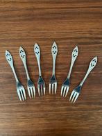 Set van 6 vintage gebaksvorkjes Pako Meta zilverkleurig, Verzenden, Glas, Overige stijlen