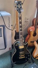 Morris Les Paul Stijl Gitaar - Zwart, Gebruikt, Morris, Ophalen of Verzenden, Solid body