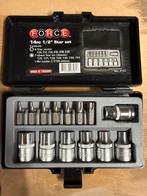 Force Torx Doppenset 14-delig 1/2" Star Set E Torx, Doe-het-zelf en Verbouw, Ophalen of Verzenden, Zo goed als nieuw