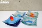 4 Engin Dalyanci - schaaltjes - Vissen - Fusion glass, Ophalen of Verzenden