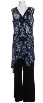 Joseph Ribkoff prachtige zwart/blauwe chique jumpsuit mt 42, Overige kleuren, ., Maat 42/44 (L), Joseph Ribkoff