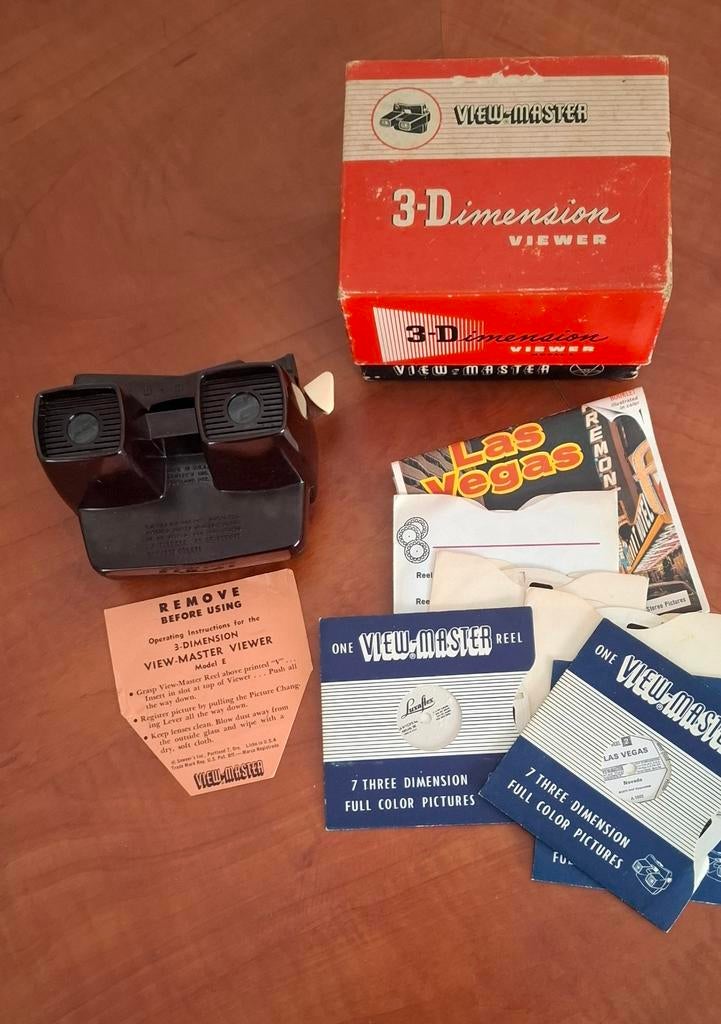 Vintage View-Master 3D Viewer met Reels, Hobby en Vrije tijd, Metaaldetectors, Gebruikt, 30 cm of minder, Overige merken, Ophalen of Verzenden