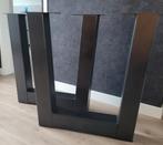 Stalen U tafel poten Antraciet, Huis en Inrichting, Tafelonderdelen, Ophalen, Gebruikt, 50 tot 100 cm, 50 tot 100 cm