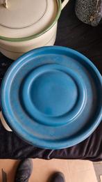 Vintage Emaille Onderbord Petroleumstel Blauw, Ophalen of Verzenden