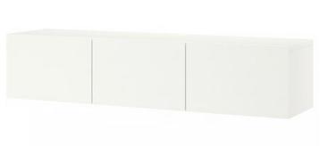 TV stand 180 cm - IKEA besta- glossy white - afbeelding 4