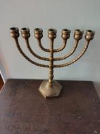 Oude 7-armige kandelaar, Ophalen of Verzenden, Koper of Brons