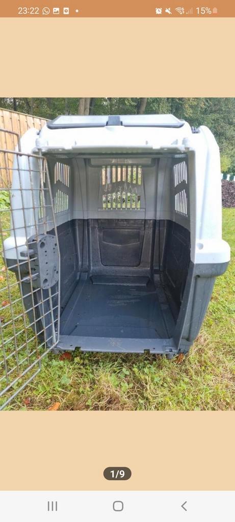 Fantastische professionele SKUDO transportbox 75 L 48 B 64 H, Dieren en Toebehoren, Hondenbenches, Zo goed als nieuw, Ophalen