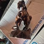 Houten beeld van twee vechtende rammen, Antiek en Kunst, Ophalen