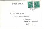 Antwoordkaart naar Leiden, Verzenden, Gestempeld