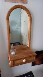 Houten kap/make-up-spiegel met lade, Ophalen of Verzenden, Gebruikt, Rechthoekig, Minder dan 100 cm