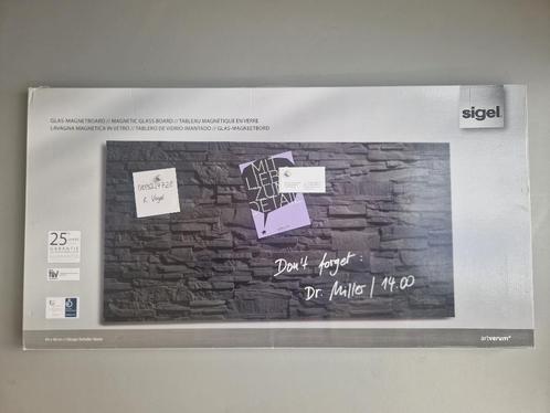 Sigel glas-magneetbord 48x48 – steenlook (nieuw in doos), Huis en Inrichting, Woonaccessoires | Memoborden, Nieuw, Krijtbord, Ophalen of Verzenden