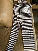 Gestreepte boevenpak kleding maat S, Carnaval, Ophalen of Verzenden, Kleding, Gedragen