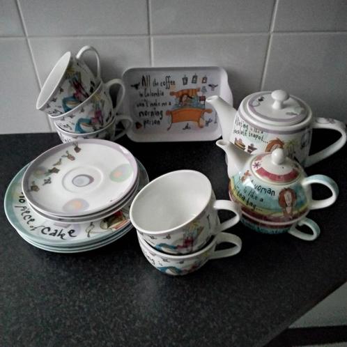 Johnson born to shop en dieetvolgers, Huis en Inrichting, Keuken | Servies, Kop(pen) en/of Schotel(s), Overige stijlen, Porselein