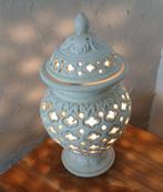 Vintage Witte Aardewerk Lamp Aziatische  Stijl, Ophalen of Verzenden, Zo goed als nieuw, Overige materialen, Minder dan 50 cm