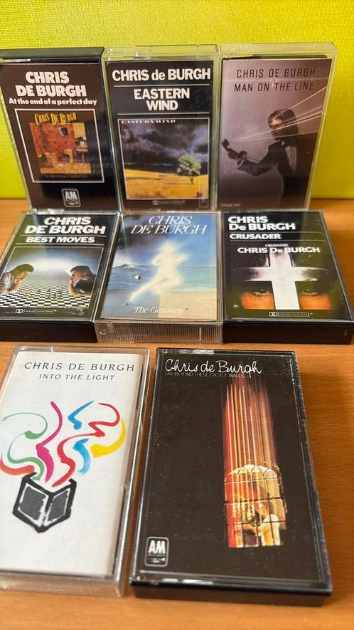 Chris de Burgh 8 X muziek cassette alle hit albums, Cd's en Dvd's, Cassettebandjes, Gebruikt, Origineel, Pop, 1 bandje, Ophalen of Verzenden