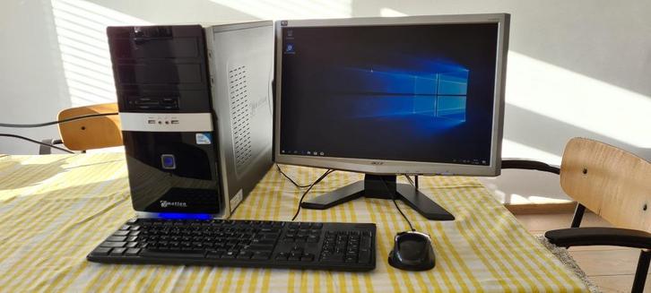 Goed werkende PC & Intel Core Tower Wind10 Wi-Fi Lcd Koopje, Computers en Software, Desktop Pc's, Gebruikt, HDD, Met monitor, Ophalen of Verzenden