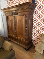Antieke groenlose dekenkast, Antiek en Kunst, Antiek | Meubels | Kasten, Ophalen of Verzenden