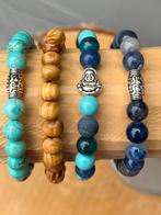 Stoere uniseks armbanden, tijgeroog natuurstenen kralen, Ophalen of Verzenden, Nieuw
