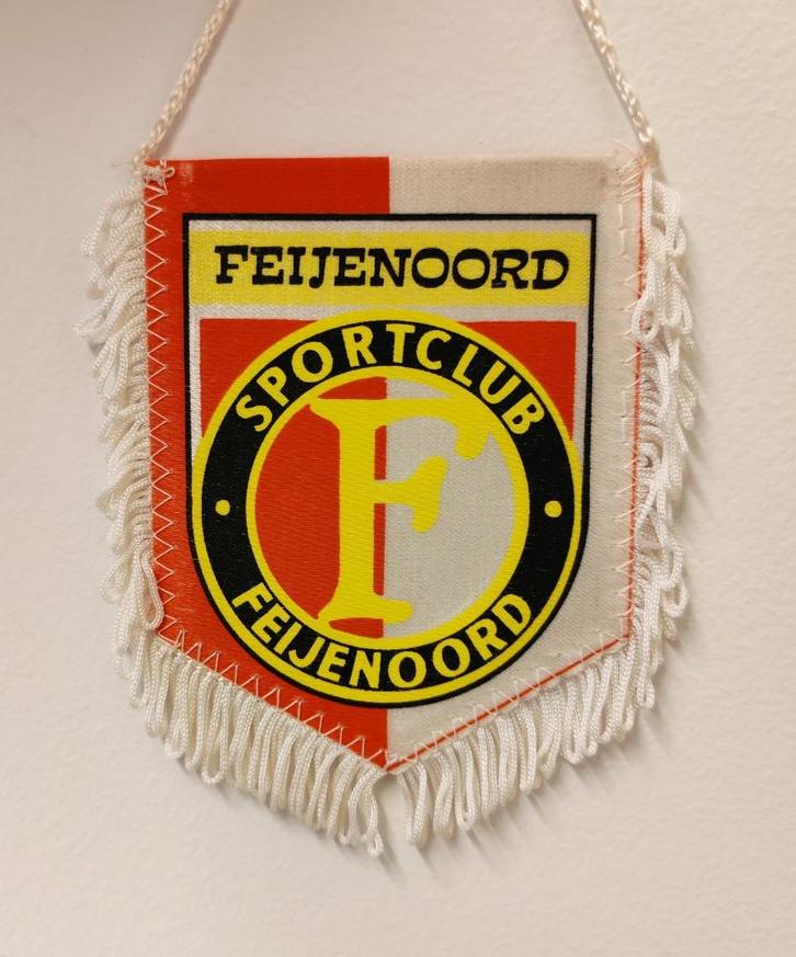 Feyenoord Feijenoord Rotterdam 1970s prachtige vintage vaan, Verzamelen, Sportartikelen en Voetbal, Zo goed als nieuw, Vaantje of Sjaal