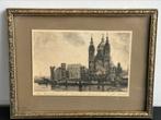 John Josseaud Prins Hendrik kade Amsterdam 21/16 cm, Antiek en Kunst, Kunst | Etsen en Gravures, Ophalen of Verzenden