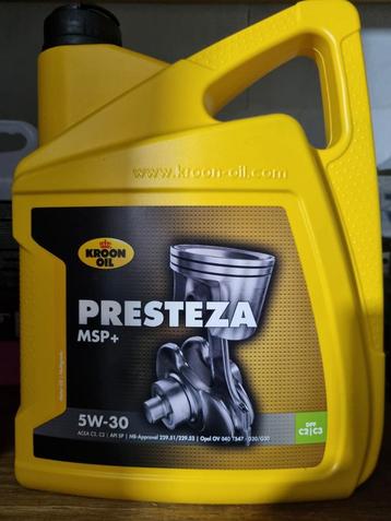 Kroon Oil Presteza 5W-30 + Bosch Oliefilter P2041 beschikbaar voor biedingen