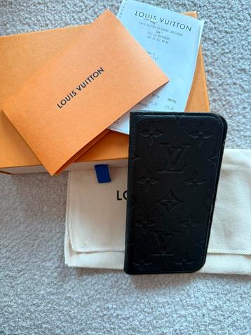Louis Vuitton zwart leren iphone case X/XS beschikbaar voor biedingen