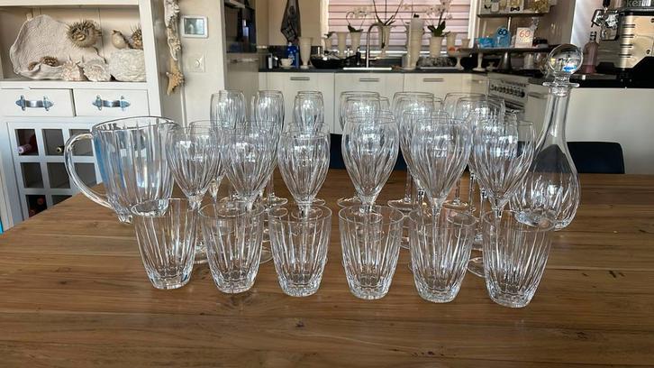 Set 6 persoons, kristallen glazen WEDGWOOD WINDSOR, Antiek en Kunst, Antiek | Glas en Kristal, Ophalen of Verzenden