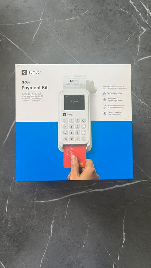 SumUp 3G+ Kaartlezer met Bonnetjesprinter – Complete set, Verzamelen, Elektronische Apparatuur, Overige typen, Ophalen of Verzenden