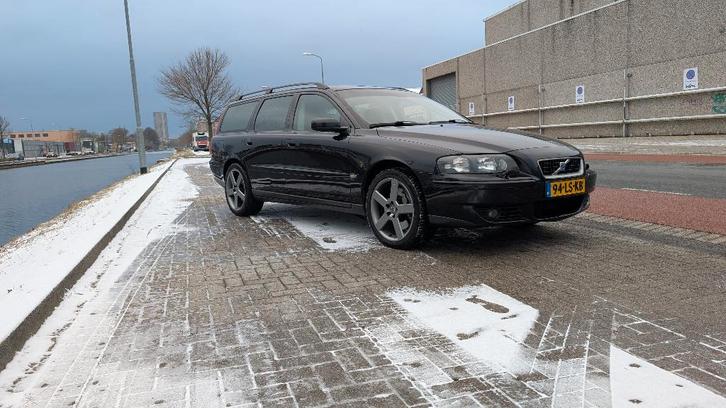Volvo V70 R line 2003 Zwart (Youngtimer), Auto's, Volvo, Particulier, V70, Airbags, Airconditioning, Bluetooth, Boordcomputer