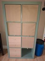 Ikea Kallax kast met lades en stoffen bakken, Huis en Inrichting, Ophalen, Gebruikt, 100 tot 150 cm, Minder dan 100 cm